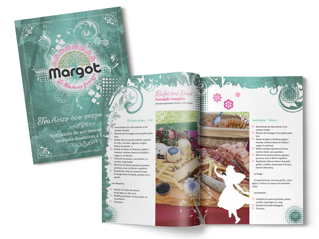 brochure Margot le traiteur féerique - graphiste web print freelance