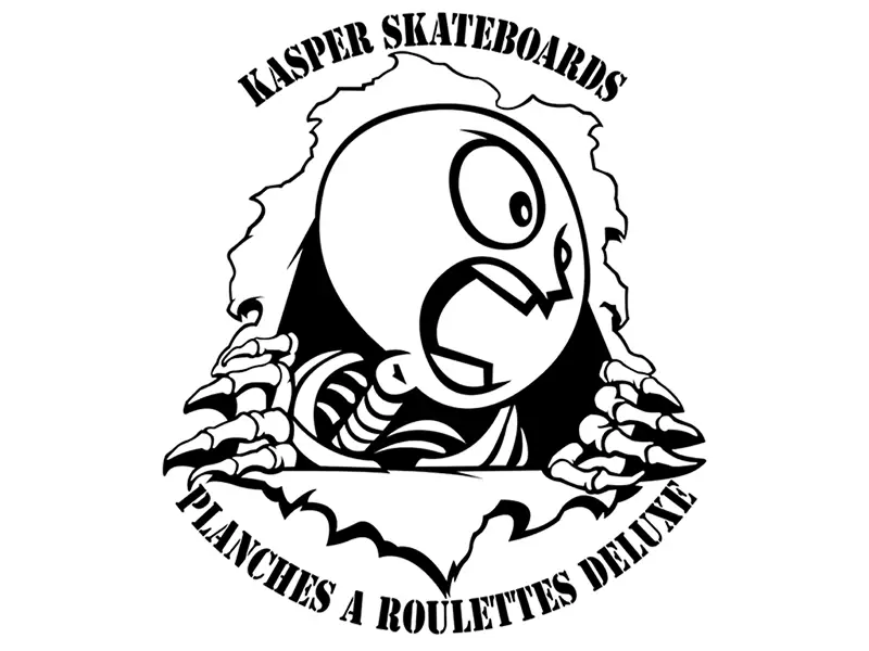 Logo kasper skateboards - graphiste web print freelance