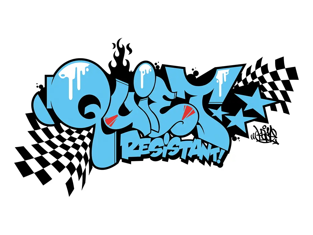 quiet resistant graffiti bleu - graphiste web print freelance