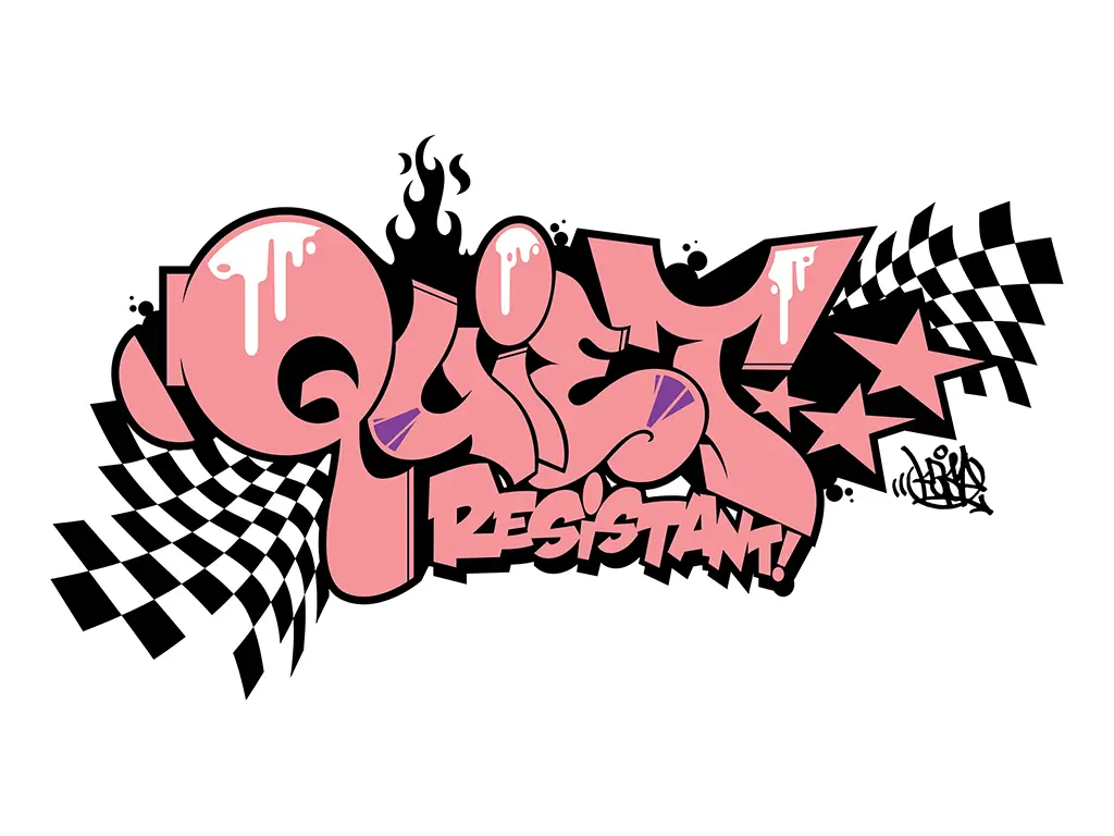 quiet resistant graffiti rose - graphiste web print freelance