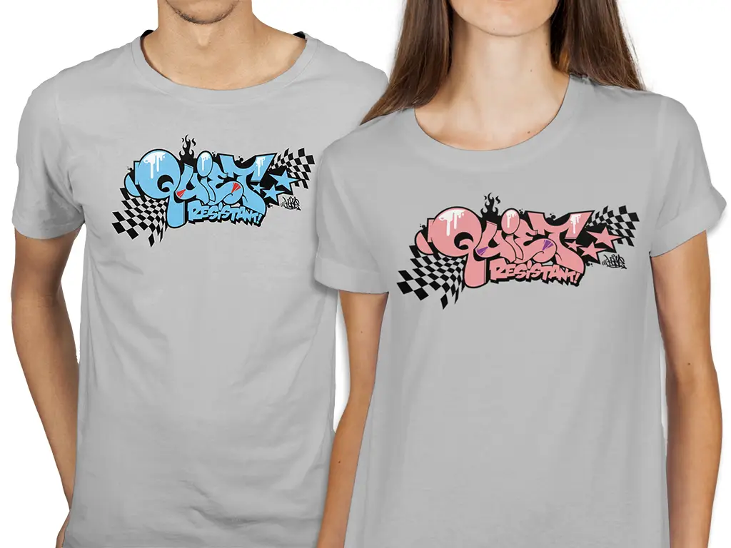 t-shirts quiet resistant graffiti - graphiste web print freelance
