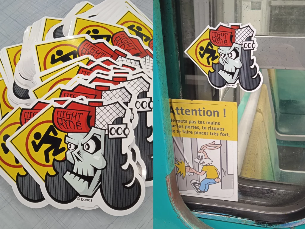 sticker vinyle nightride metro subway