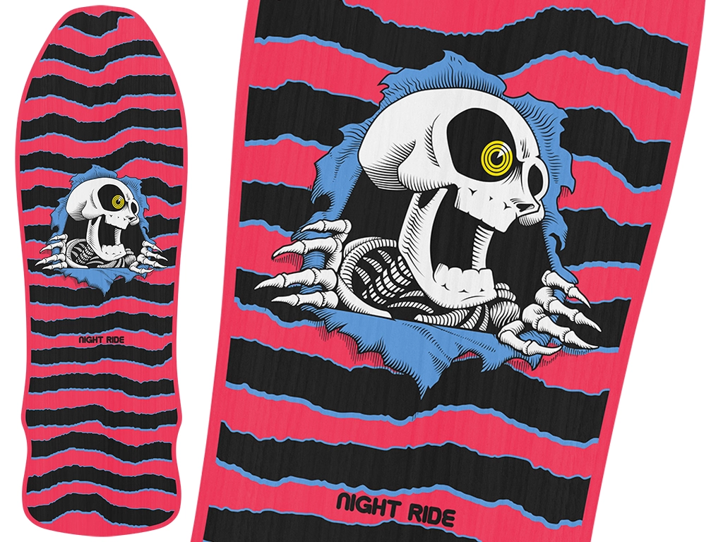 illustration skateboard nightride fan art powell peralta bones brigade